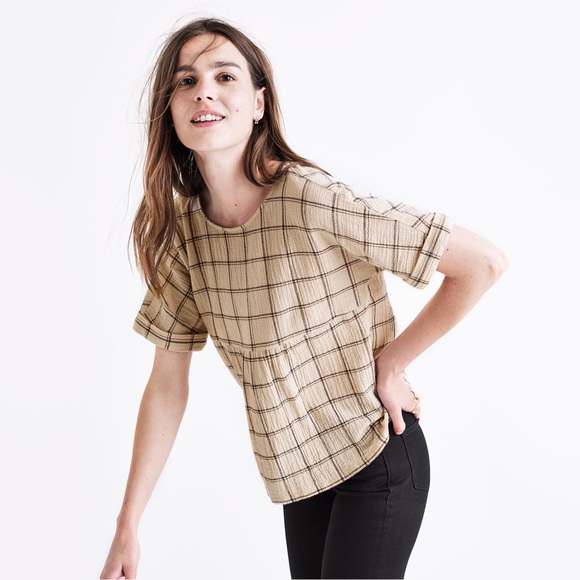 Madewell Tops - Madewell Plaid Catchline Tee